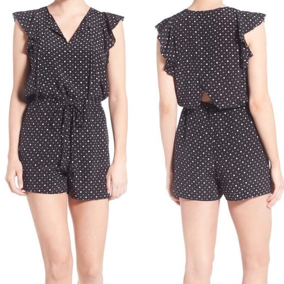 “Madewell” Silk Petal Play Dotmix Romper Sz S - Picture 1 of 6